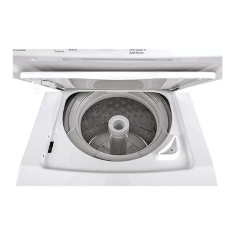 Ge Unitized Spacemaker 24" White Stack Washer With Electric Dryer