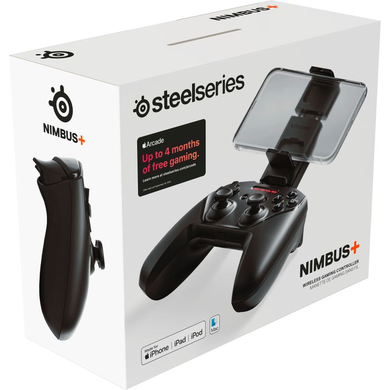 Alt View Zoom 11. SteelSeries - Nimbus+ Wireless Gaming Controller for Apple iOS, iPadOS, tvOS Devices - Black