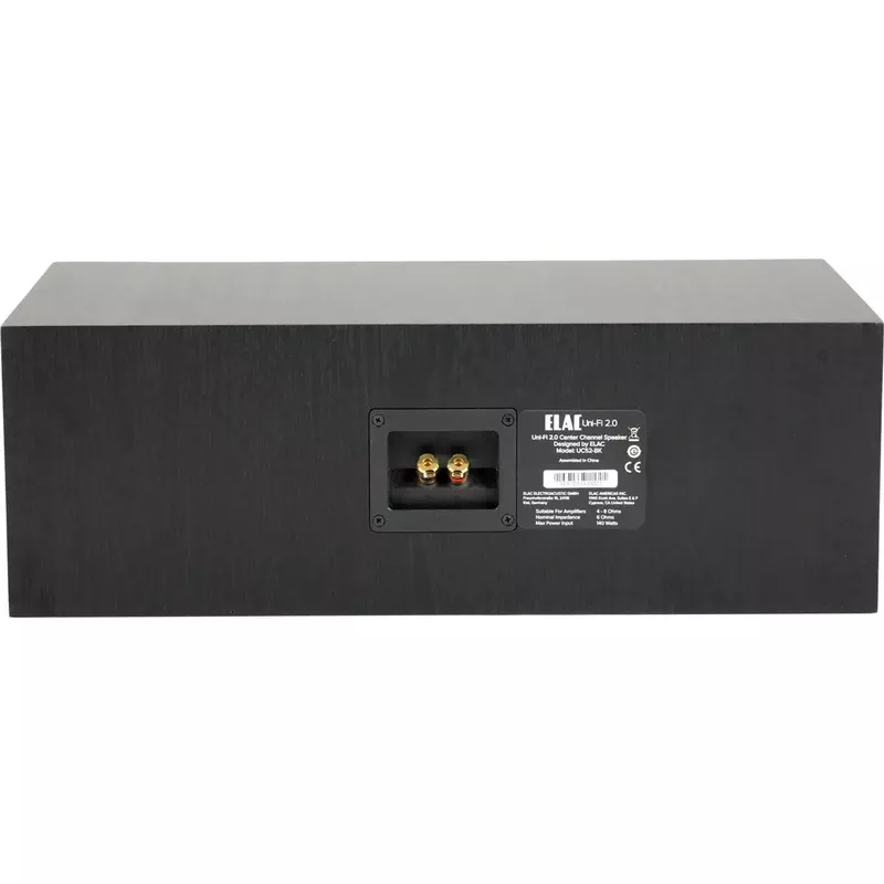 ELAC Uni-Fi 2.0 UC52 3-Way 5-1/4" Center Channel Speaker, Black
