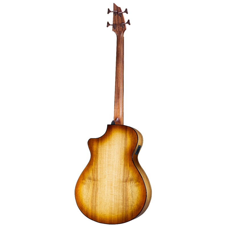 Breedlove Pursuit Exotic S Concerto CE Acoustic Electric Fretless Bass. Amber Myrtlewood