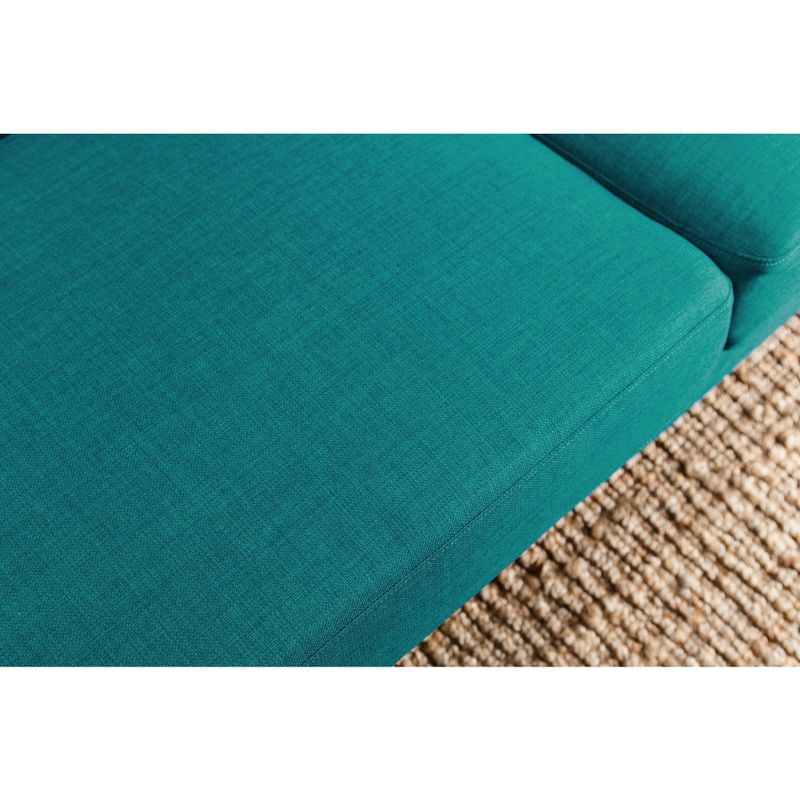 Abbyson Bradley Mid Century Style Teal Sofa - Pertrol Blue
