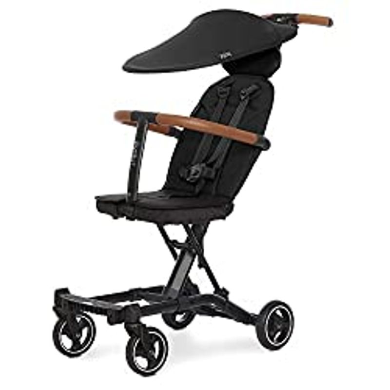 Evolur Cruise Rider Stroller with Canopy, Lightweight Umbrella Stroller with Compact Fold, Easy to Carry Travel Stroller - Noir Black