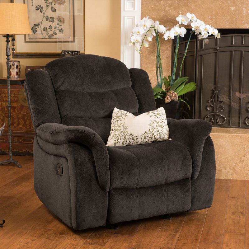 Hawthorne Steel Glider Recliner by Christopher Knight Home - Brown