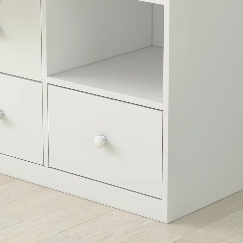 5 Drawers Cabinet Chest Bedroom Storage Bookcase Baby care cabinet - White