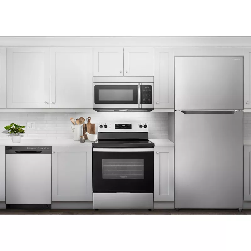 Insignia™ - 5 Cu. Ft. Freestanding Electric Range - Stainless Steel