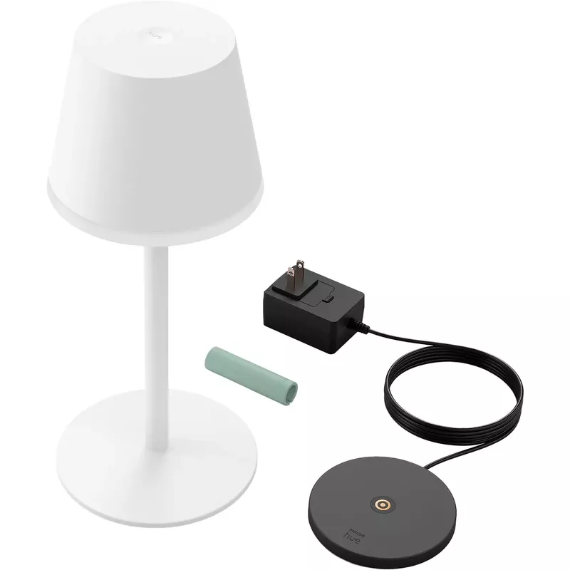 Philips - Hue Go Bluetooth Portable Table Lamp - White