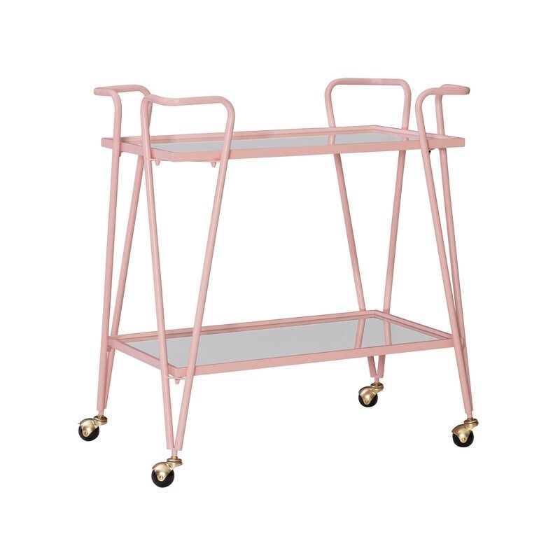 Rosa Mid-Century Metal Bar Cart - N/A - Mint