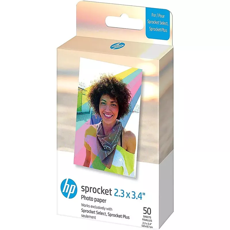 HP - Sprocket 2.3" x 3.4" Premium Sticky-Backed Zink Photo Paper - 50 Sheets
