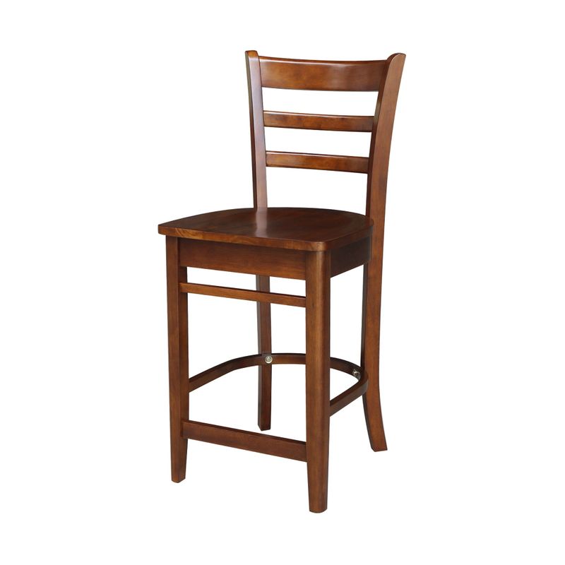 Emily Solid Wood Stool - Cinnamon/Espresso - Counter height