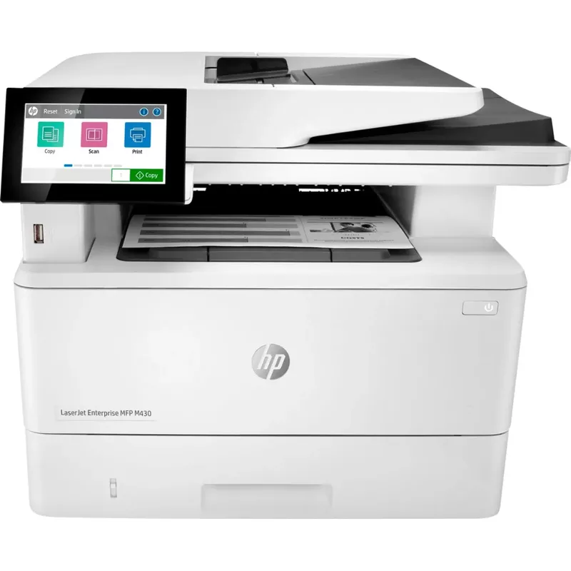 HP - LaserJet Enterprise M430F Black-and-White All-In-One Laser Printer - White
