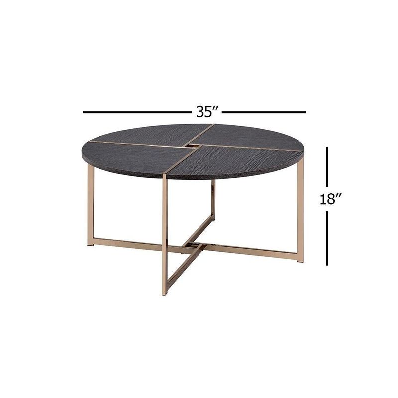 ACME Bromia Coffee Table in Black & Champagne - Wood