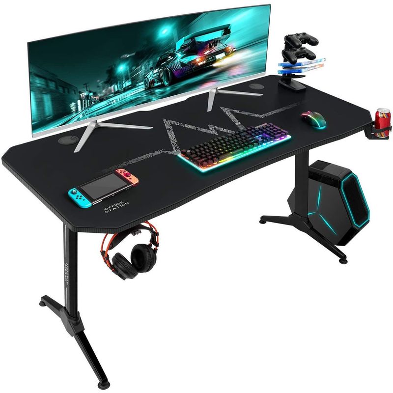 Homall Y Shaped Gaming Desk Computer Desk Table - Black/43Inch