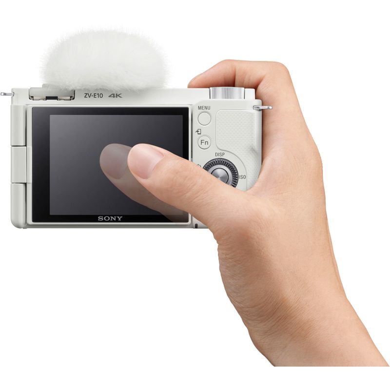 Alt View Zoom 17. Sony - Alpha ZV-E10 Kit Mirrorless Vlog Camera with 16-50mm Lens - White