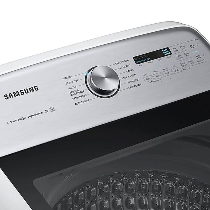 Samsung - 5.0 Cu. Ft. 12-Cycle Top-Loading Washer - White