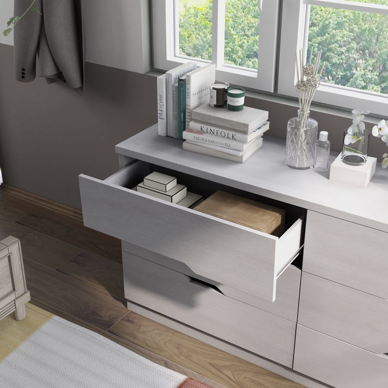 Furniture of America Marlone Contemporary 6-drawer Dresser - Distressed Grey