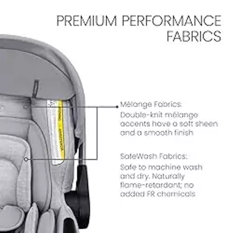 Britax Cypress Infant Car Seat, Rear Facing Car Seat with Alpine Base, ClickTight, Premium Fabrics, Ponte Glacier