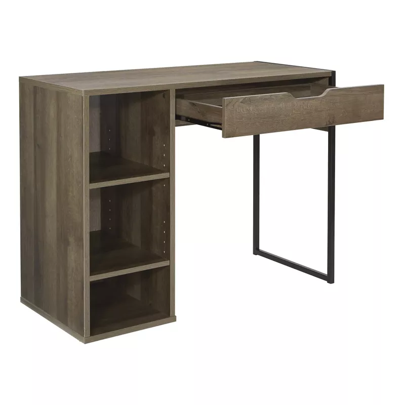 OSP Home Furnishings - Ravel Rectangular Contemporary Engineered Wood 1-Drawer Table - Gray Oak