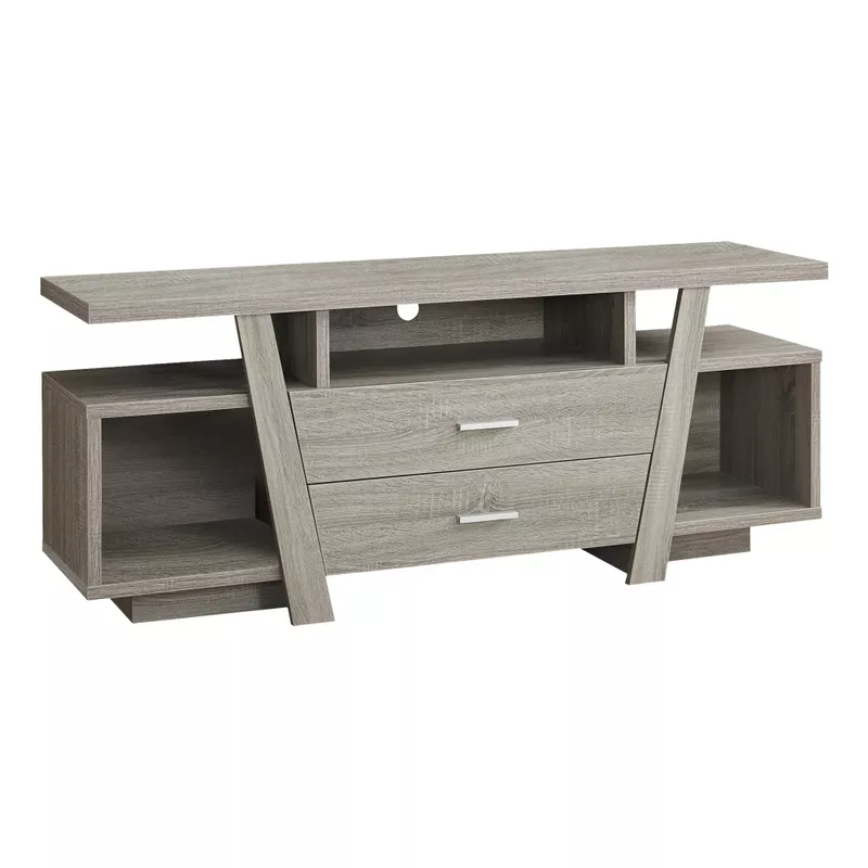 TV Stand/ 60 Inch/ Console/ Media Entertainment Center/ Storage Drawers/ Living Room/ Bedroom/ Laminate/ Brown/ Contemporary/ Modern