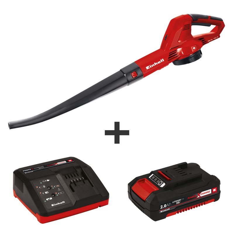 Einhell GE-CL 18 Li E 18-Volt Power X-Change Cordless Leaf Blower Kit | 130 MPH | Kit W/ 2.0-Ah Battery and Fast Charger