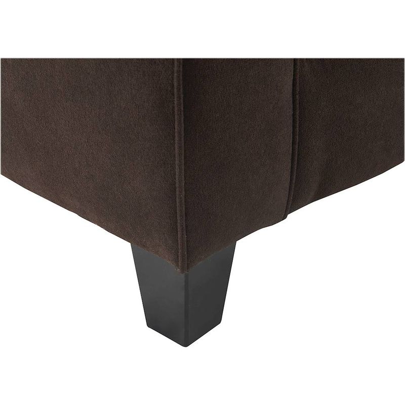 Alt View Zoom 18. Serta - Copenhagen 2-Seat Polyester Fabric Loveseat - Dark Brown