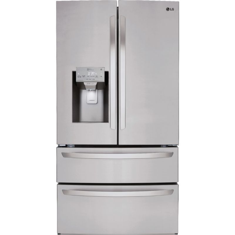 Front Zoom. LG - 27.8 Cu. Ft. 4-Door French Door Smart Refrigerator with Smart Cooling System - Stainless steel