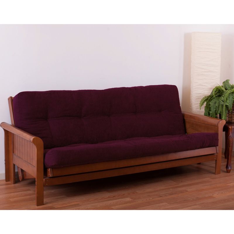 6-inch Thick Twill Futon Mattress (Twin, Full, or Queen) - Full - Bery Berry