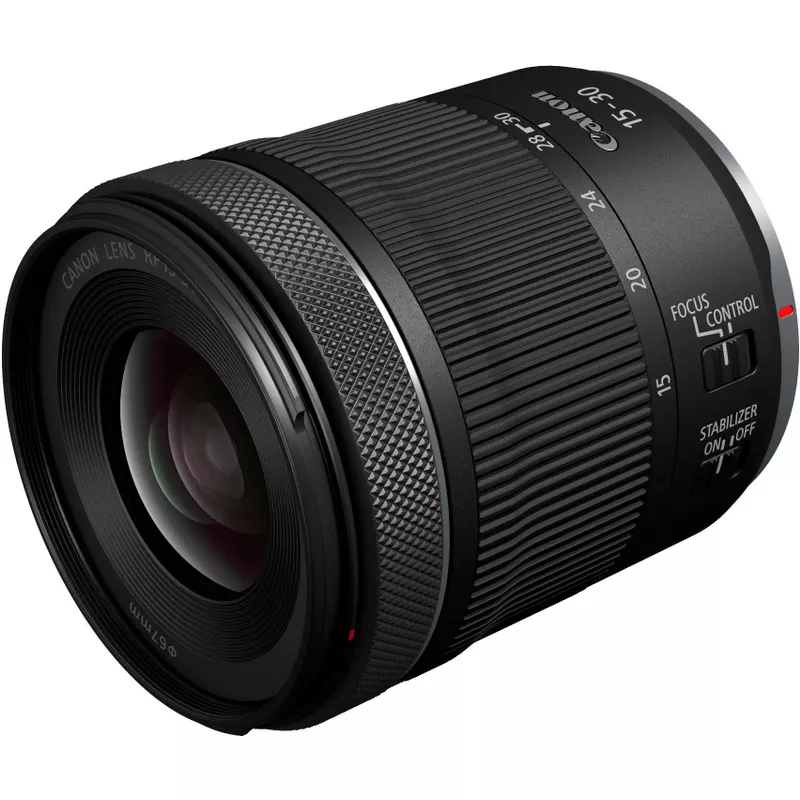 Canon - RF 15-30mm F4.5-6.3 IS STM Ultra-Wide Angle Zoom Lens for EOS R-Series Cameras - Black