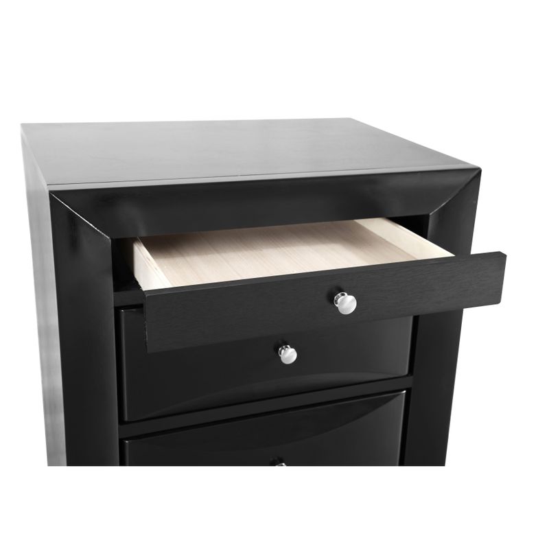 Marilla 3-drawer and Wood Nightstand - White