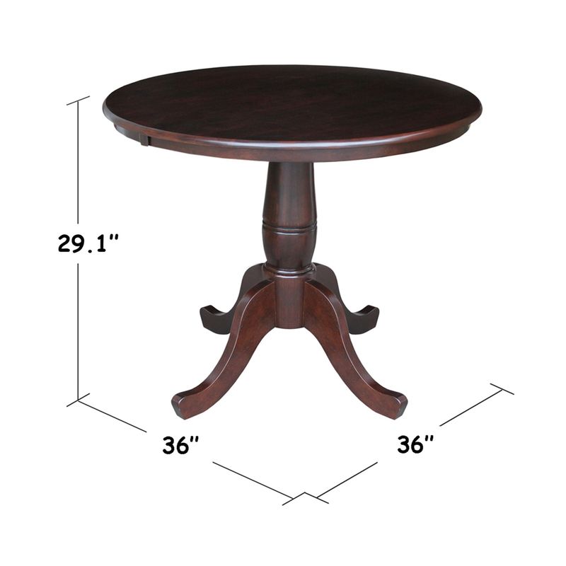 Copper Grove Karl 36-inch Round Top Pedestal Table - 29.1"H - Black