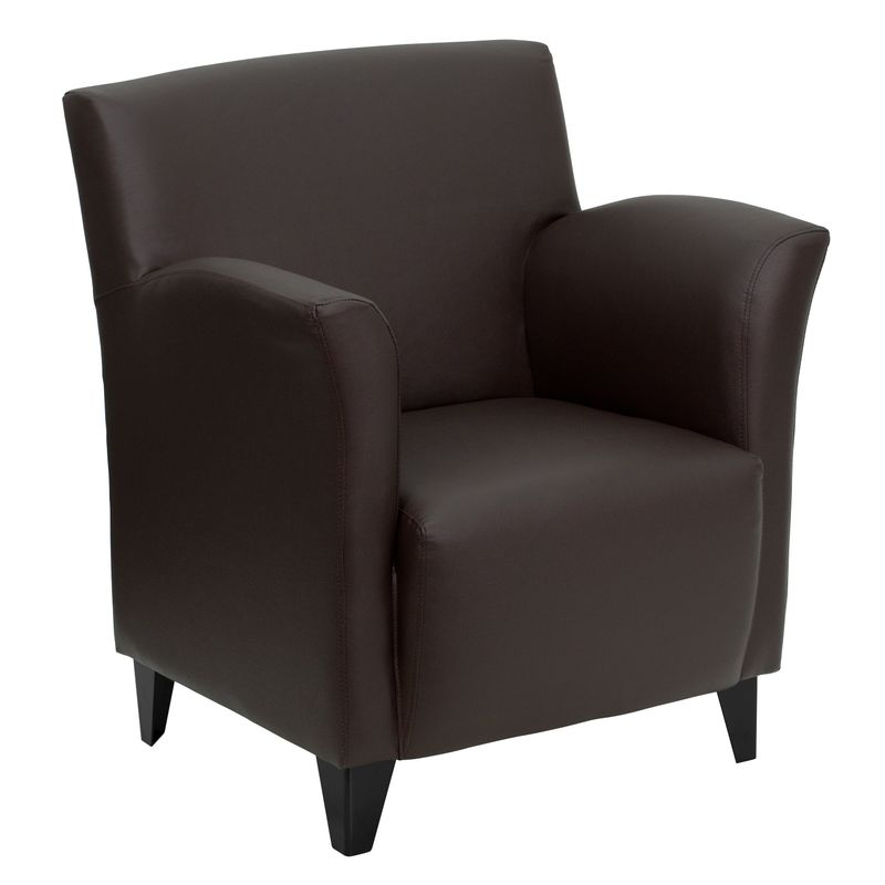 Flash Furniture Hercules Roman Series Black Leather Reception Chair - Black