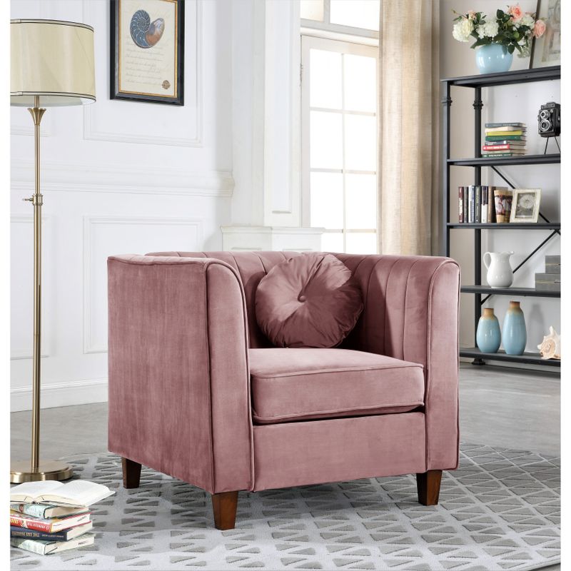 Lowery velvet Kitts Classic Chesterfield Living room seat-Sofa and Chair - Dark Blue