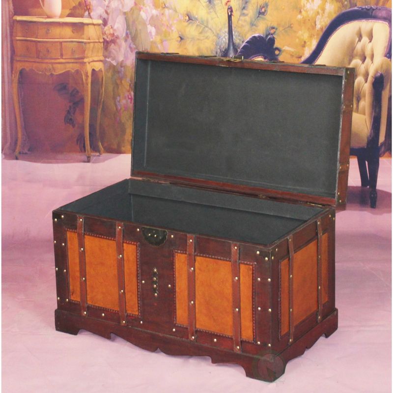 Carbon Loft Lochhead Antique Style Steamer Trunk