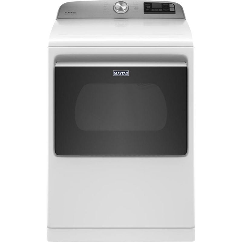 Front Zoom. Maytag - 7.4 Cu. Ft. Smart Electric Dryer with Steam and Extra Power Button - White