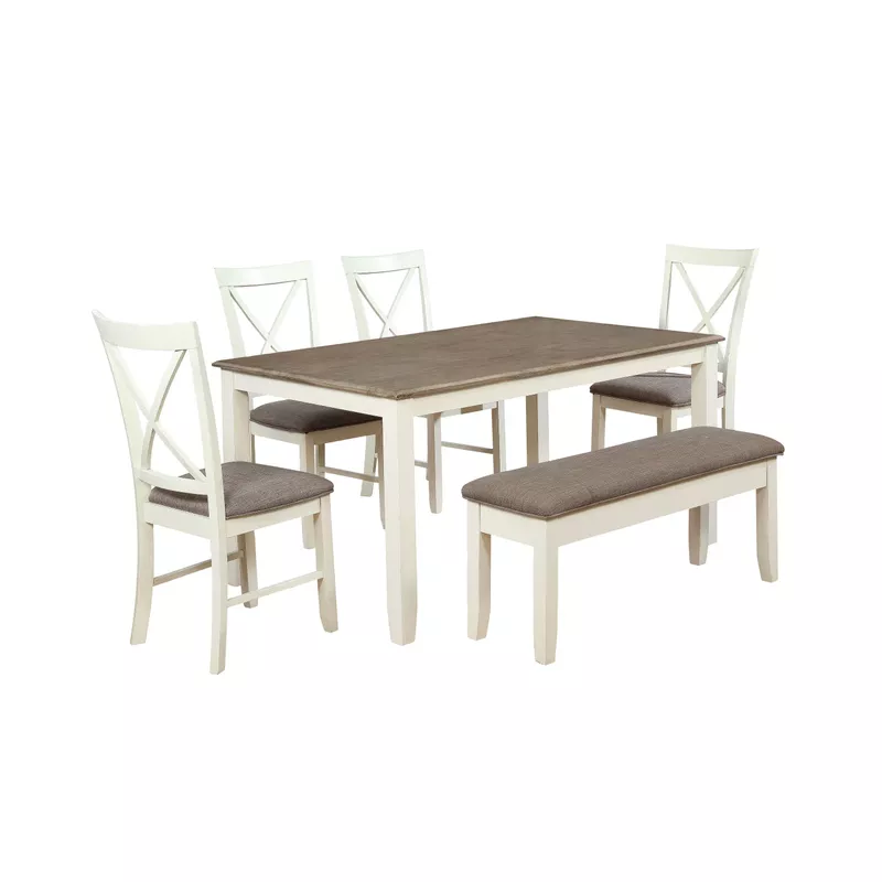 Andette 6Pc Dining Set Taupe