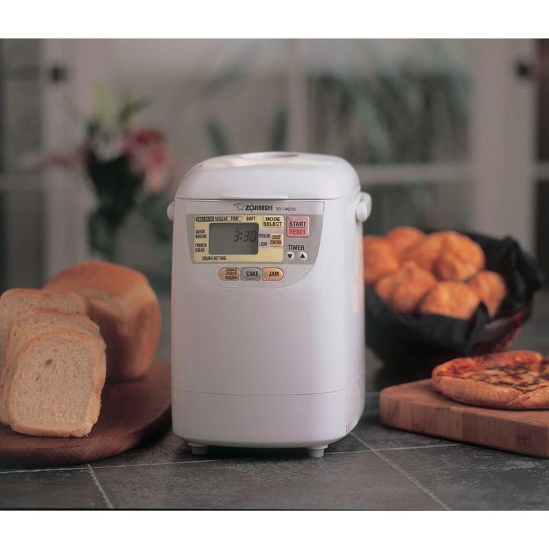 Zojirushi BB-HAC10 Home Bakery 1-Pound Loaf Programmable Mini Breadmaker - Mini Breadmaker White