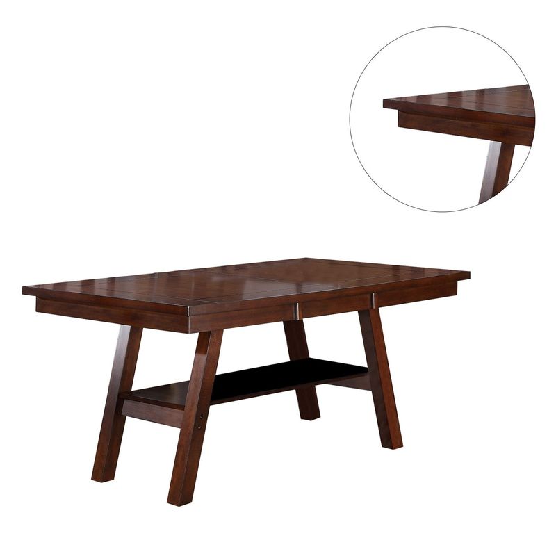 Rectangular Dining Table in Brown - Counter Height