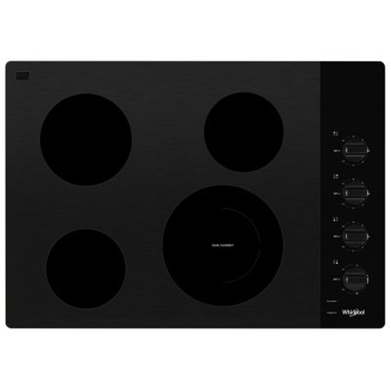 Whirlpool Ada 30" Black Electric Ceramic Glass Cooktop With Dual Radiant Element