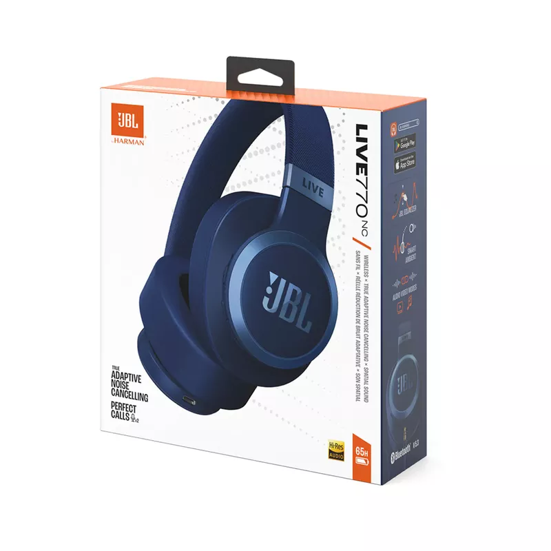 JBL - Live 770NC True ANC Wireless Over Ear Headphones Blue