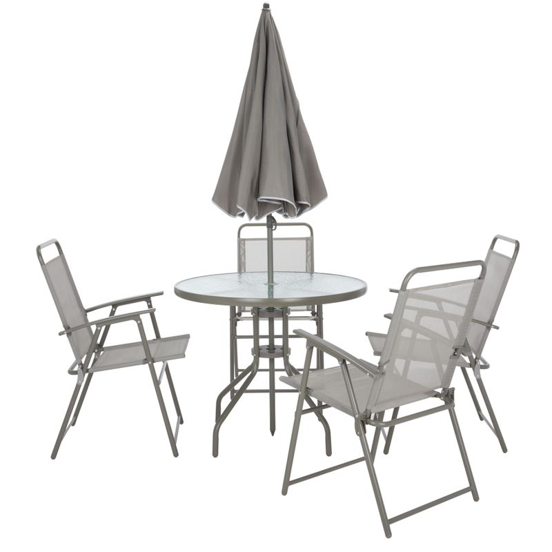 SAFAVIEH Outdoor Monico Dining Set - 4-Piece Sets - Grey