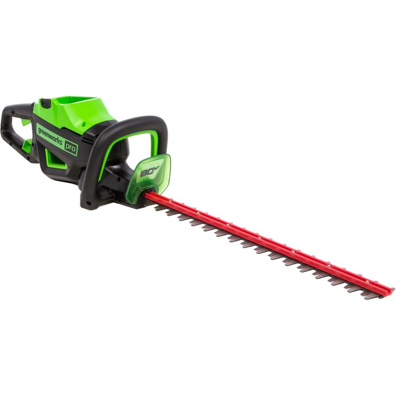 Angle Zoom. Greenworks - 80-Volt 26-Inch Cordless Brushless Hedge Trimmer (1 x 2.0Ah Battery and 1 x Charger) - Green
