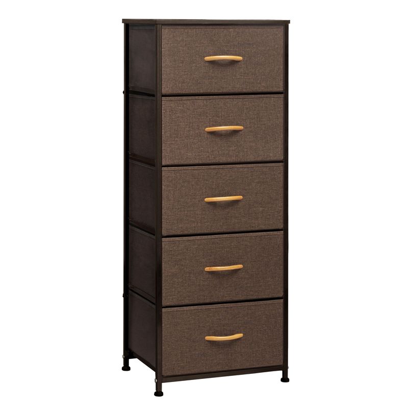 Pellebant 5 Drawers Vertical Storage Tower Organizer - Beige - 5-drawer