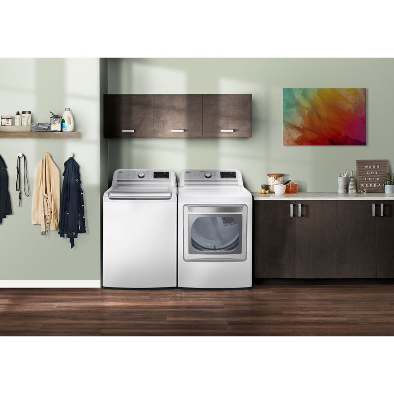 Alt View Zoom 20. LG - 7.3 Cu. Ft. Smart Gas Dryer with Steam and Sensor Dry - White