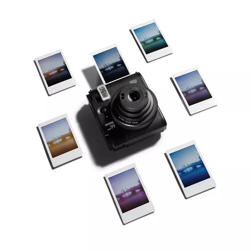 Fujifilm Instax Mini 99 Instant Film Camera, Matte Black, Bundle with 2x Instant Daylight Film Pack and Photo Album