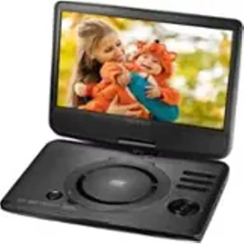 Insignia™ - 10" Portable DVD Player with Swivel Screen - Black