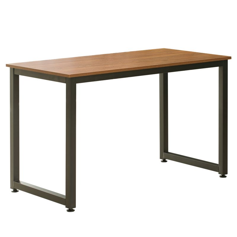 Wooden Writing Desk Homes Office Table with Sturdy Metal Frame, Cherry - Cherry