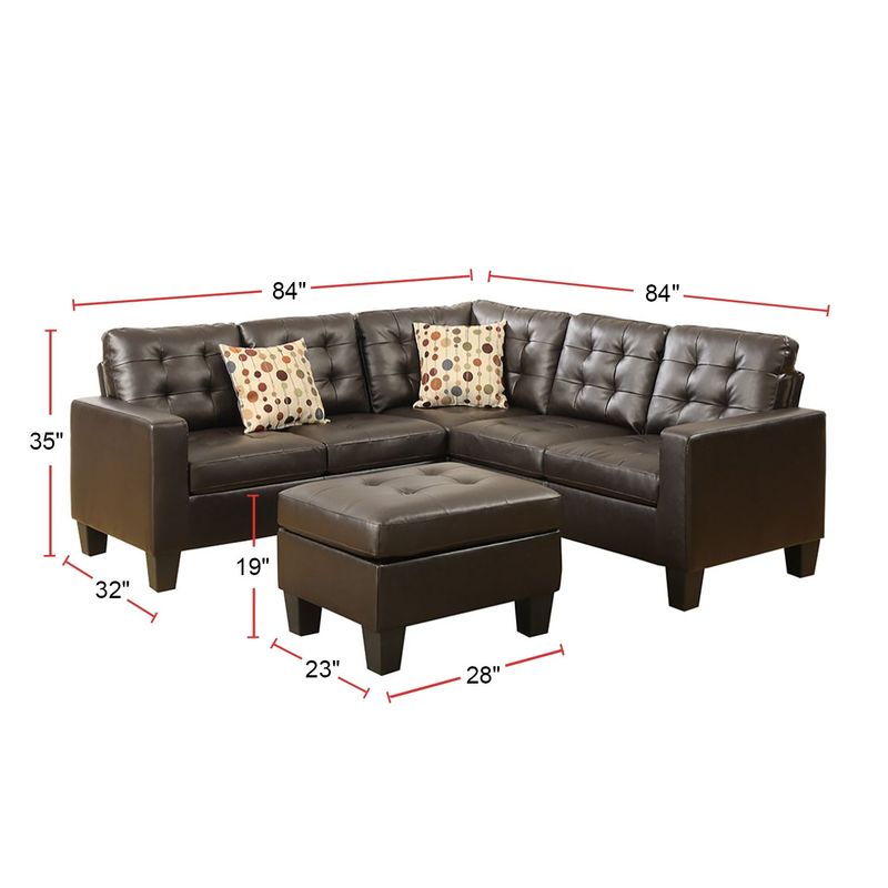 4 Piece Modular Sectional Sofa - Carmine