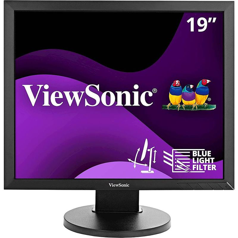 Front Zoom. ViewSonic - 19" IPS LED HD Monitor (DVI, USB, VGA) - Black