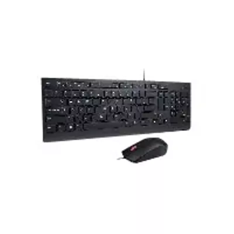 Lenovo Essential Wired Combo - keyboard and mouse set - English - US
