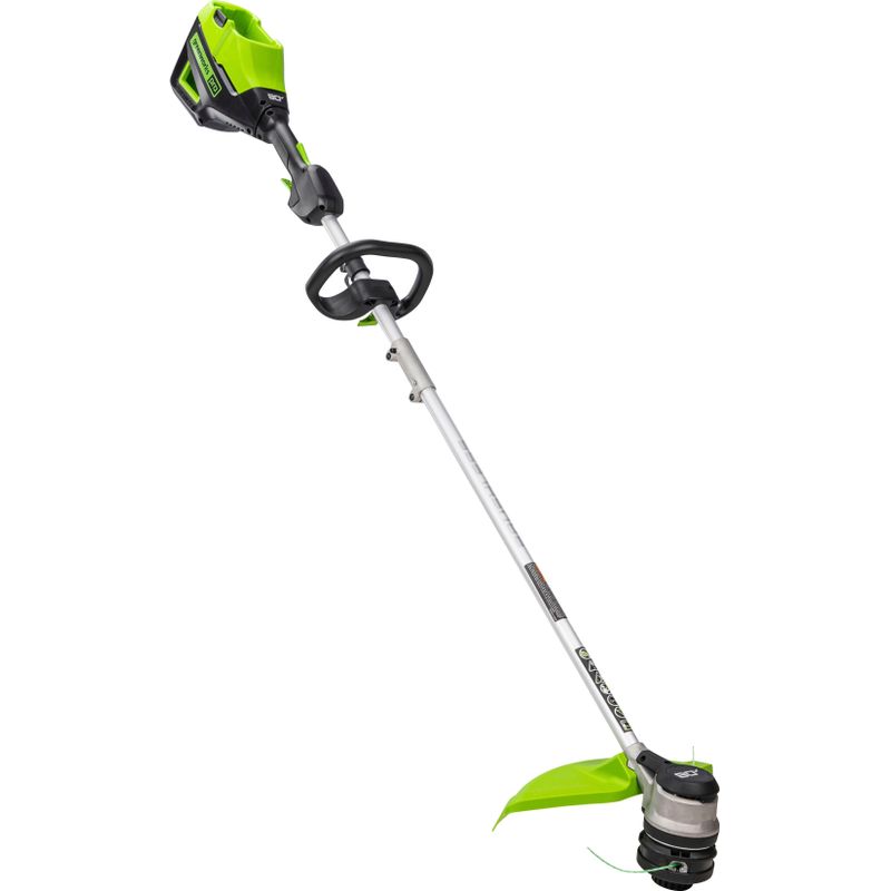 Alt View Zoom 25. Greenworks - 80 Volt 16-Inch Cutting Diameter Straight Shaft Grass Trimmer and Axial Blower (1 x 2.0Ah Battery and 1 x Cha