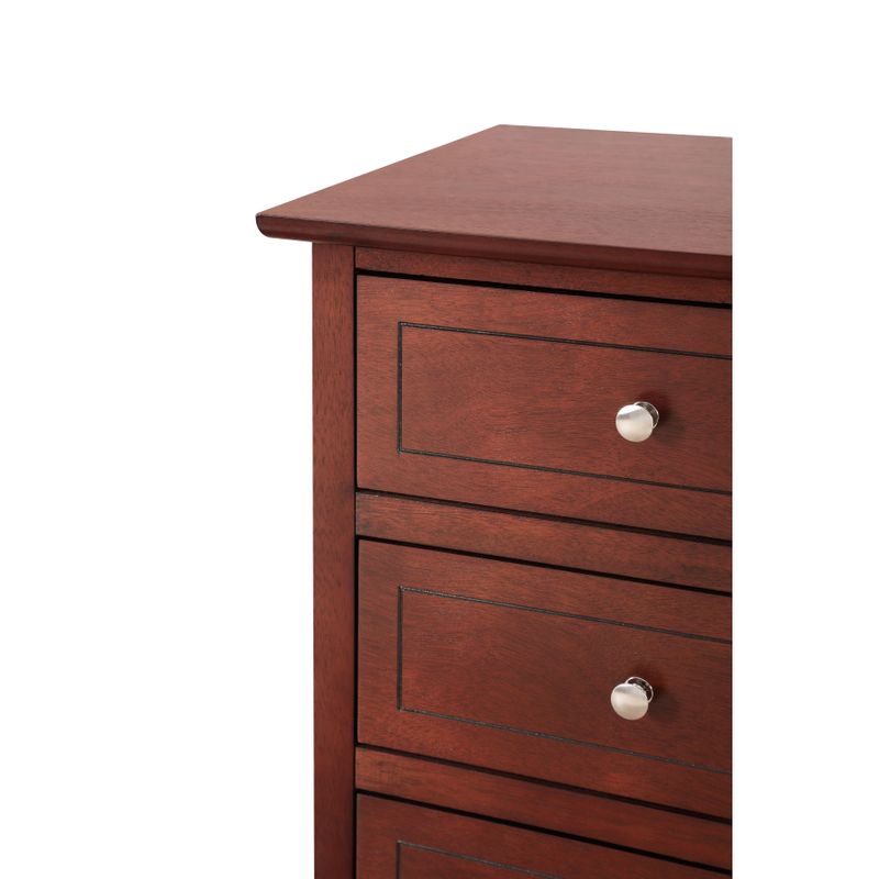 Daniel 3-drawer Transitional Wooden Nightstand - Cherry